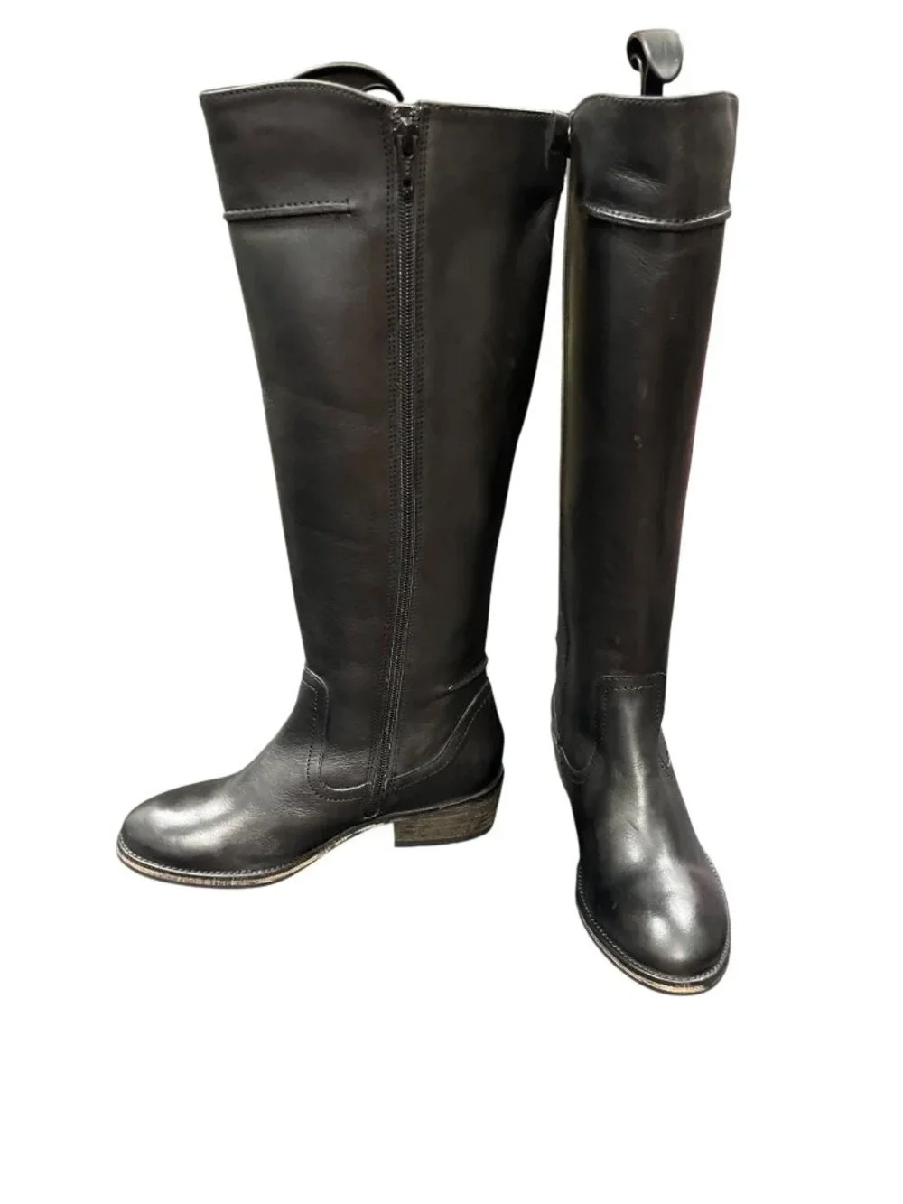 Seychelles wms black leather below knee equestrian riding boots sz 6 SKU 10-676